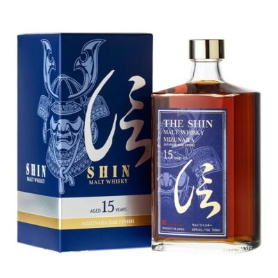 The Shin 15 Year Old Pure Malt Mizunara Finish Japanese Whisky 700ml Booze Buddie The Shin 15 Year Old Pure Malt Mizunara Finish Japanese Whisky 700ml