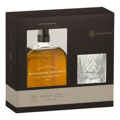 Woodford Reserve Kentucky Straight Bourbon Whiskey 700ml + Glass Pack Booze Buddie Woodford Reserve Kentucky Straight Bourbon Whiskey 700ml + Glass Pack