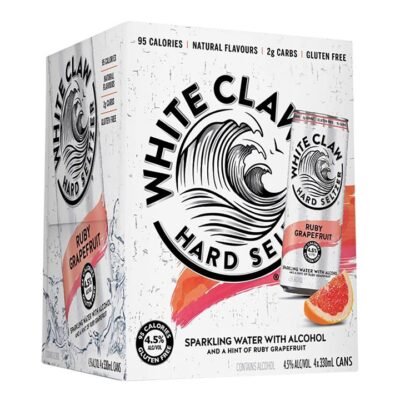 White Claw Hard Seltzer Ruby Grapefruit (4 Pack)